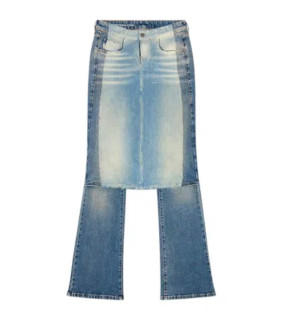 Diesel Blue Bootcut Mid Rise Jeans