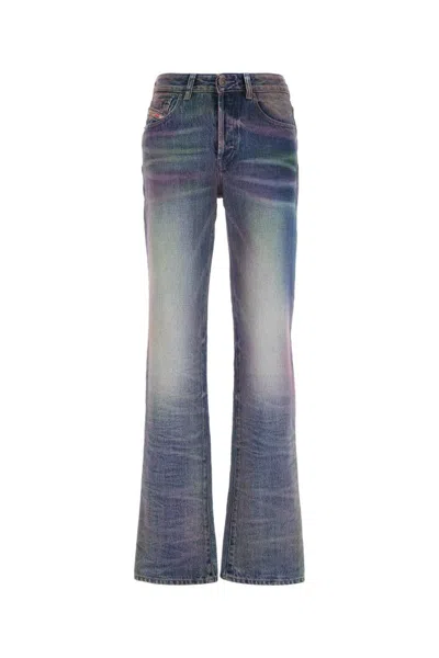 Diesel Blue Bootcut Mid Rise Jeans In Multi