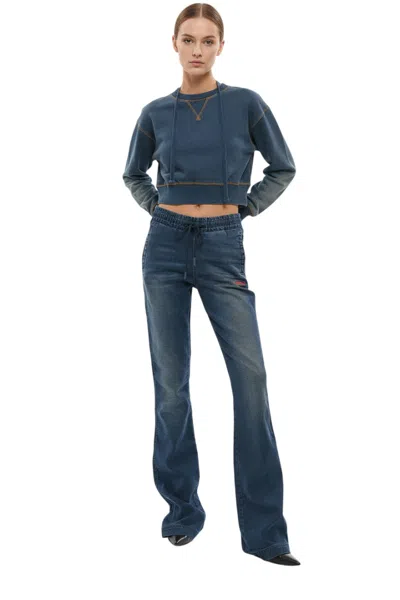Diesel Blue Bootcut Mid Rise Jeans