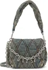 Diesel Blue Charm-d Small Shoulder Bag In Ha001