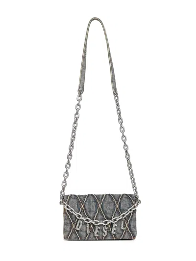 Diesel Blue Charm-d Wallet Strap Wallet On Chain