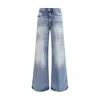 Diesel Blue Cotton Bootcut Jeans In Blue