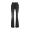 Diesel Blue Cotton Bootcut Jeans In Black
