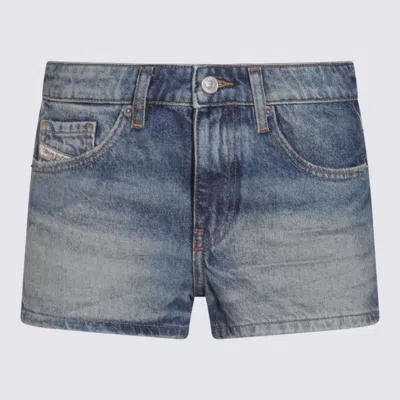 Diesel Blue Cotton Denim Short