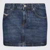 Diesel Blue Cotton Denim Skirt In Blue