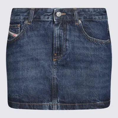 DIESEL DIESEL BLUE COTTON DENIM SKIRT