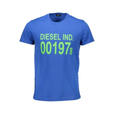 Diesel Blue Cotton Men T-shirt
