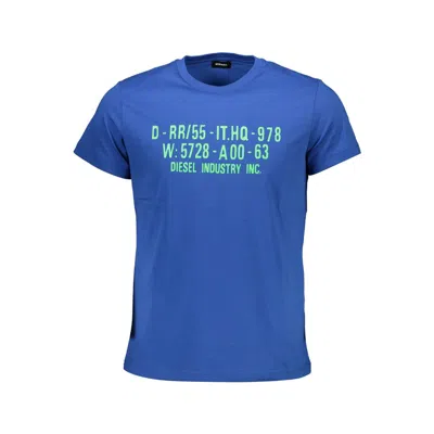 Diesel Blue Cotton Men T-shirt