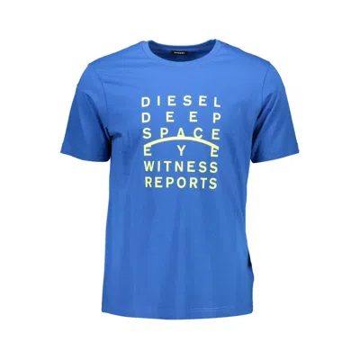 Diesel Blue Cotton Men T-shirt