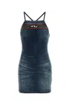 Diesel Fitted Mini Dress With Thin Straps In Blue