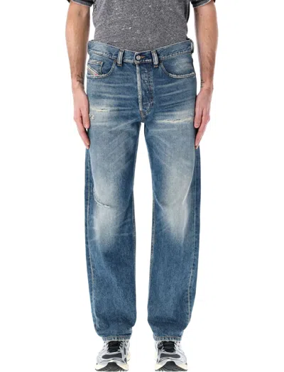 Diesel Blue Cotton Ripped Jeans