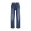 Diesel D-sire 1996 Blue Jeans With Wide Leg And Logo Patch On The Rear In Denim Woman In Multi