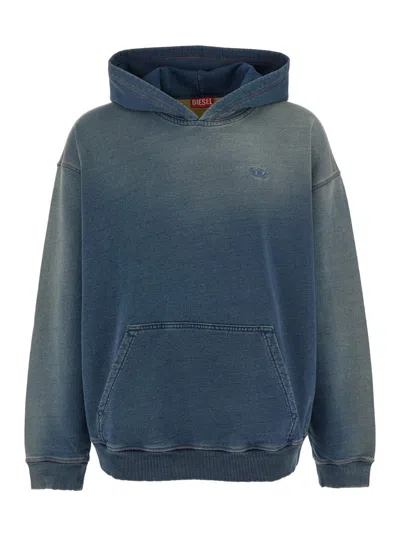 Diesel Blue Cotton Sweatshirt