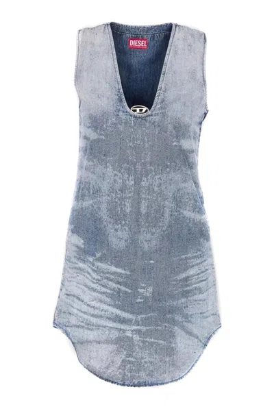 Diesel Blue Crepe Mini Dress