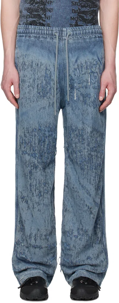 Diesel Blue D-enimos-fsg Trousers In 01
