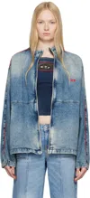 Diesel Blue D-krap-s2 Denim Jacket In 01