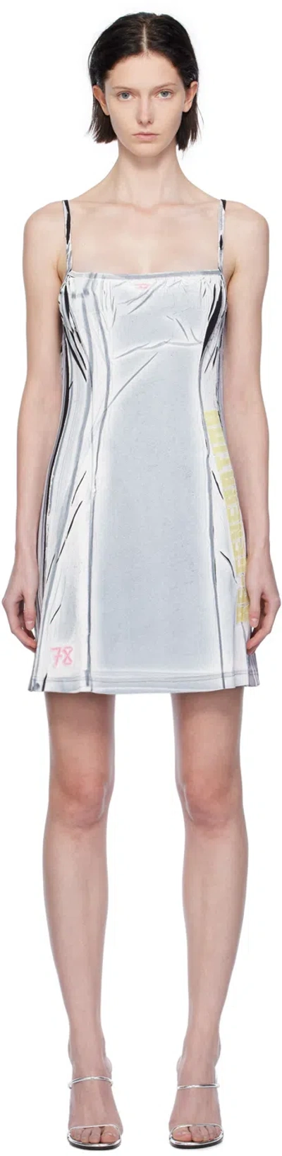 Diesel Blue D-lazot Minidress In 9xxa