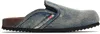 Diesel Blue D-woodstock Slip-on Mules In Gray