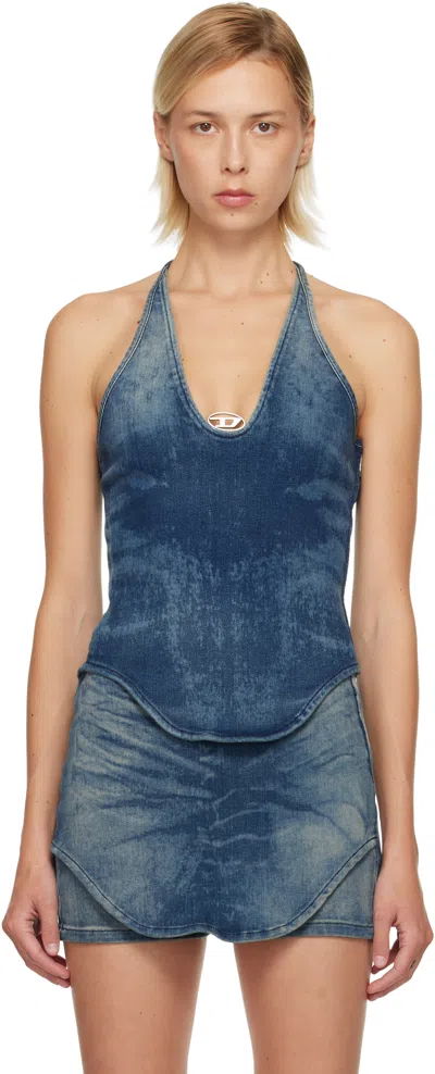Diesel Blue De-janice-s Denim Top