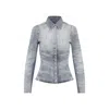 Diesel Shirt In Distressed Honeycomb Denim In Blue