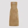 Diesel Brown De-vildress-fsf Cotton Midi Dress In Blue