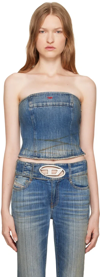 Diesel Blue De-ville Tube Top In 01