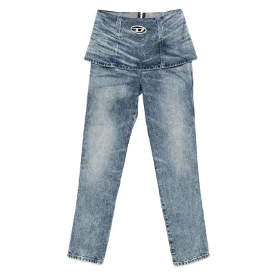 Diesel Blue Denim - Straight-leg Jeans Women