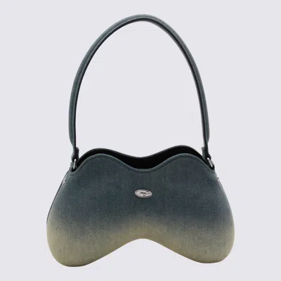 Diesel Blue Denim Double D Shoulder Bag