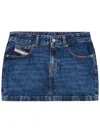 Diesel Blue Denim Mini Skirt With Pockets