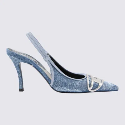 Diesel D-venus Mules In Blue