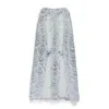 Diesel Blue Denim Shredded Long Maxi Skirt