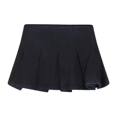 Diesel Blue De-rox Cotton Shorts In Black