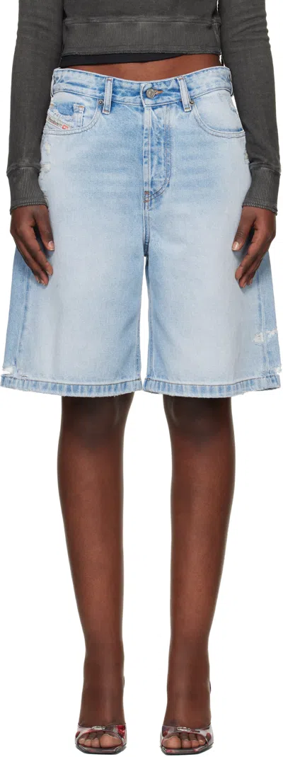 Diesel De Sire Denim Bermuda Shorts Five Pocket In Blue