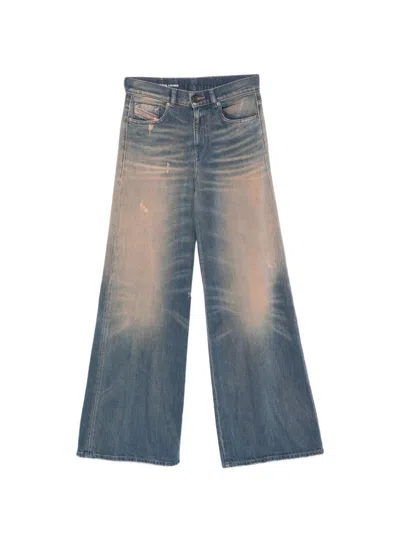 Diesel Faded Distressed-effect Jeans In Blue