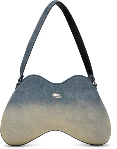DIESEL BLUE DOUBLE-D SHOULDER BAG