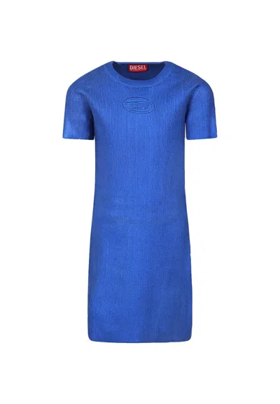 Diesel Kids' Blue Dress For Girl With Logo