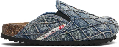 Diesel Blue D-woodstock Quilted Slip-on Loafers In Multi