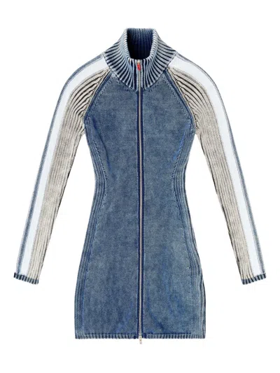 Diesel Blue Faded Wash Knitted Dress