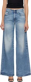 Diesel Blue Flare 1978 D-akemi Jeans In Brown
