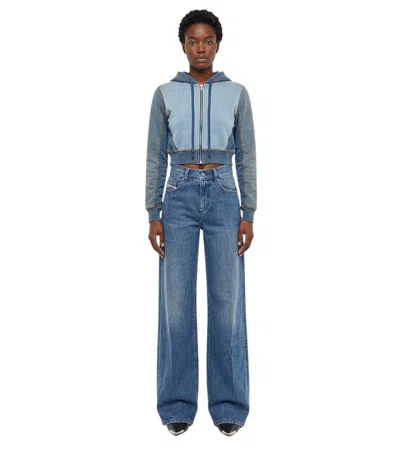 Diesel Blue Flared High Rise Jeans