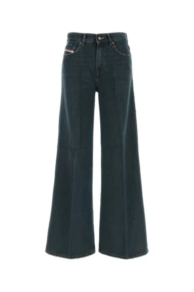 Diesel Blue Flared High Rise Jeans