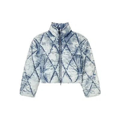 DIESEL DIESEL BLUE JACKETS - PUFFER JACKETS WOMEN