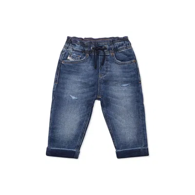 Diesel Blue Jeans For Baby Boy With Logo In Denim