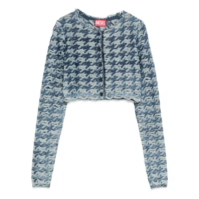 DIESEL DIESEL BLUE KNITWEAR - CARDIGANS WOMEN