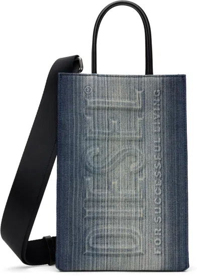 Diesel Blue 'les Shoppers M X' Tote In H1410