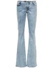 DIESEL BLUE LOW RISE SEQUIN FLARED JEANS