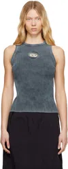 Diesel M-anchor-a-sl Ribbed Cotton Tank Top In 8at