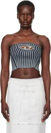 Diesel Rib-knit Tube Top With Oval D In 81e