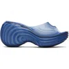 Diesel Blue Melissa Edition Platform Mule Heeled Sandals In Blue