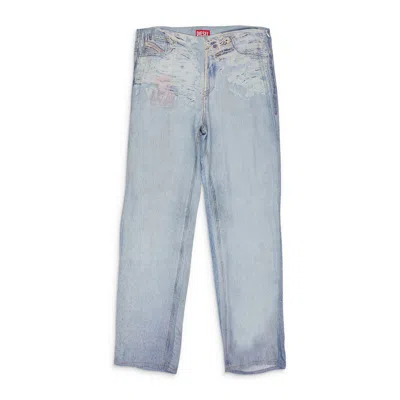 Diesel Blue P-sarky Fluid Printed Trousers
